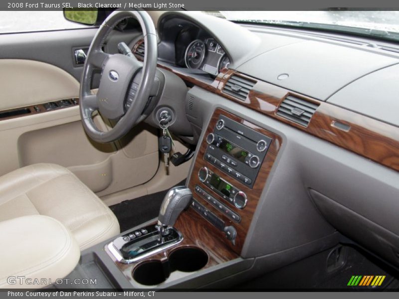 Black Clearcoat / Medium Light Stone 2008 Ford Taurus SEL