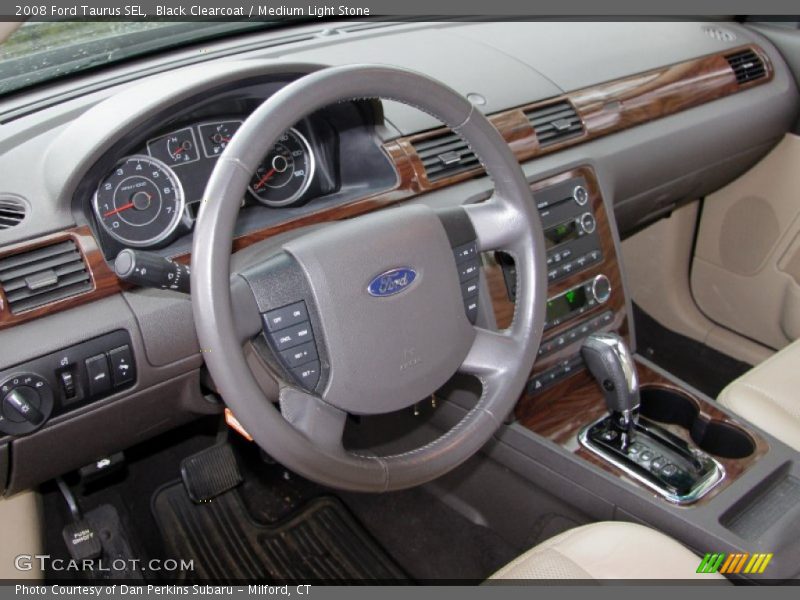 Black Clearcoat / Medium Light Stone 2008 Ford Taurus SEL