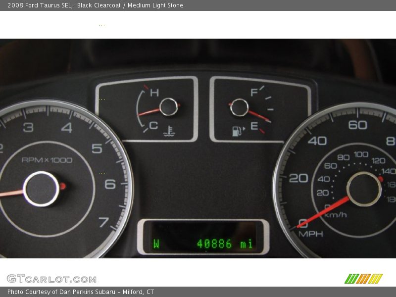 Black Clearcoat / Medium Light Stone 2008 Ford Taurus SEL