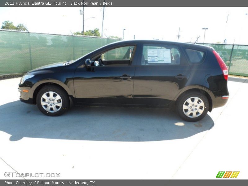 Black Noir Pearl / Beige 2012 Hyundai Elantra GLS Touring