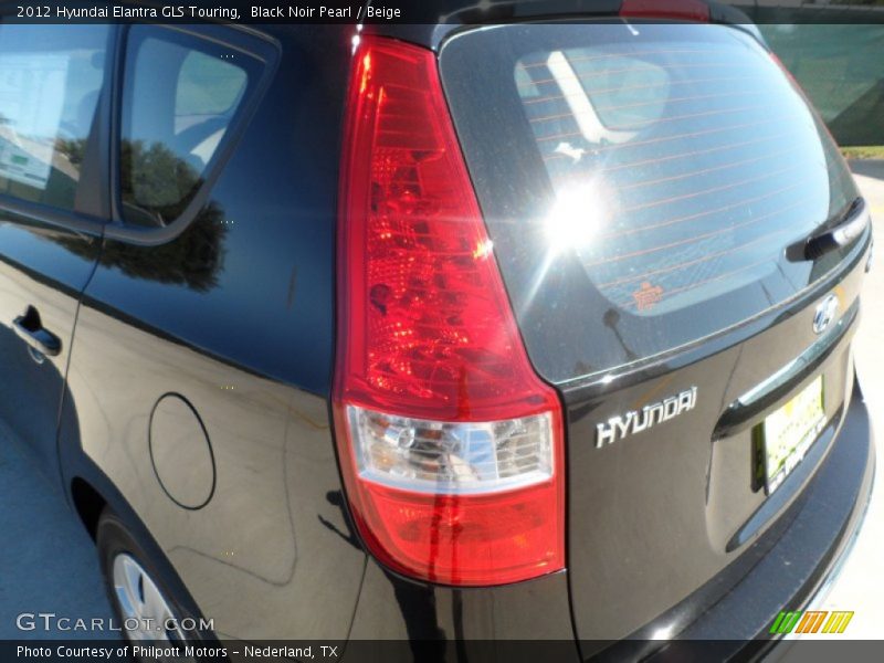 Black Noir Pearl / Beige 2012 Hyundai Elantra GLS Touring