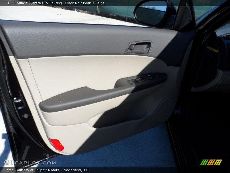 Black Noir Pearl / Beige 2012 Hyundai Elantra GLS Touring