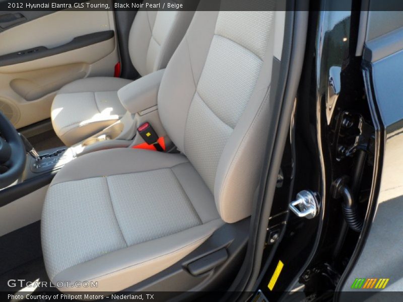 Black Noir Pearl / Beige 2012 Hyundai Elantra GLS Touring
