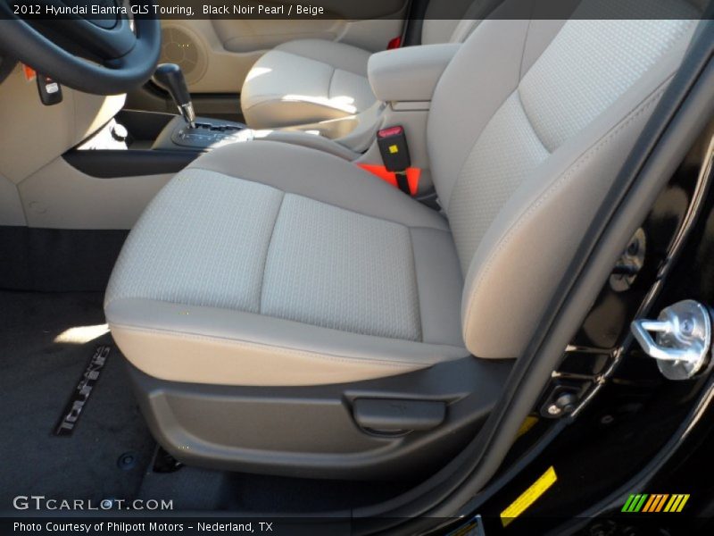 Black Noir Pearl / Beige 2012 Hyundai Elantra GLS Touring