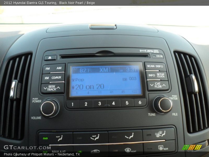 Black Noir Pearl / Beige 2012 Hyundai Elantra GLS Touring