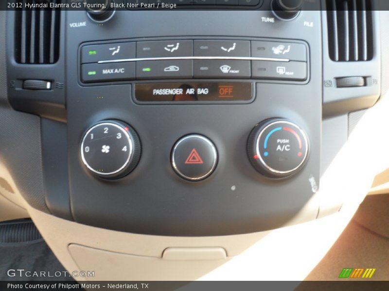 Black Noir Pearl / Beige 2012 Hyundai Elantra GLS Touring