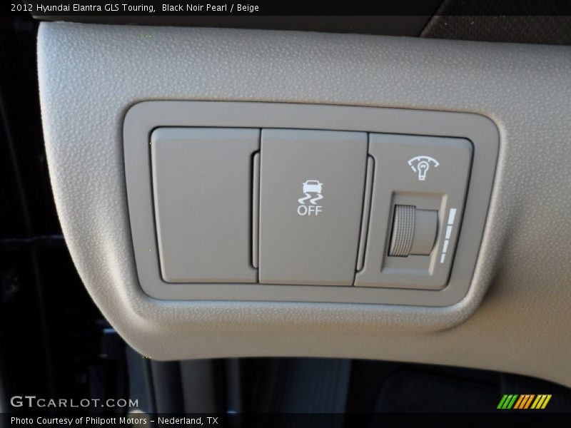 Black Noir Pearl / Beige 2012 Hyundai Elantra GLS Touring