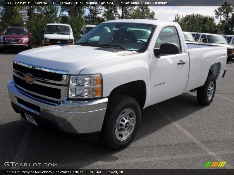 Summit White / Dark Titanium 2012 Chevrolet Silverado 2500HD Work Truck Regular Cab 4x4