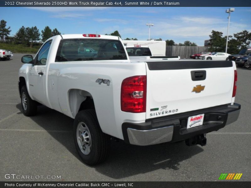 Summit White / Dark Titanium 2012 Chevrolet Silverado 2500HD Work Truck Regular Cab 4x4