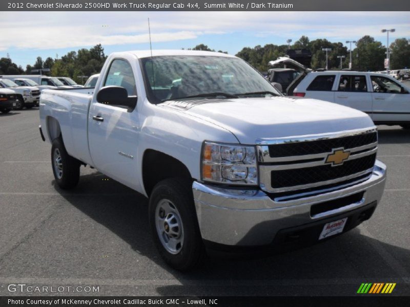 Summit White / Dark Titanium 2012 Chevrolet Silverado 2500HD Work Truck Regular Cab 4x4