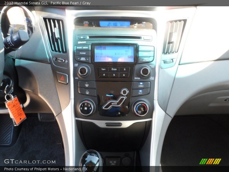 Pacific Blue Pearl / Gray 2012 Hyundai Sonata GLS