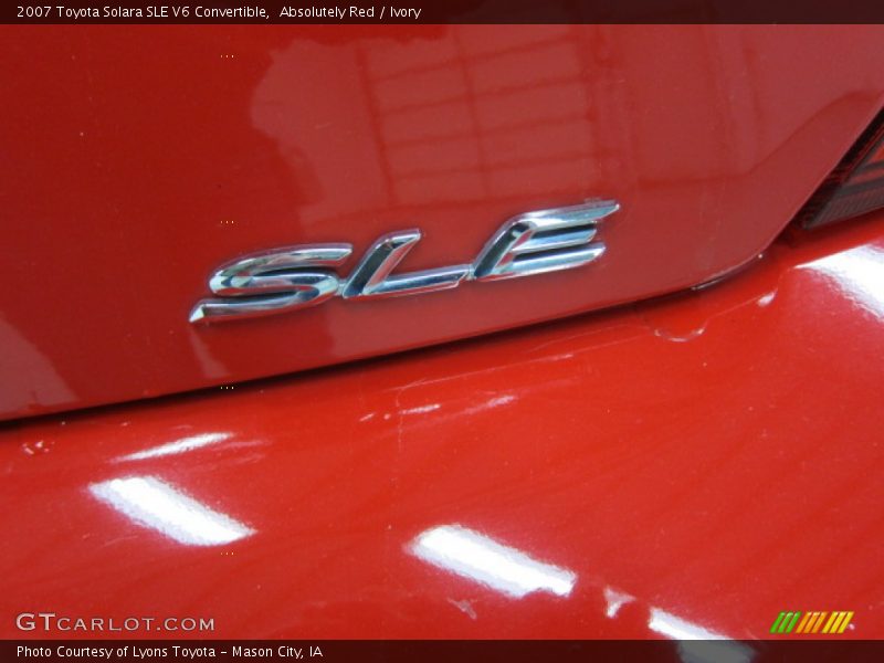 Absolutely Red / Ivory 2007 Toyota Solara SLE V6 Convertible