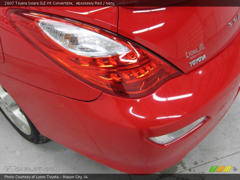 Absolutely Red / Ivory 2007 Toyota Solara SLE V6 Convertible