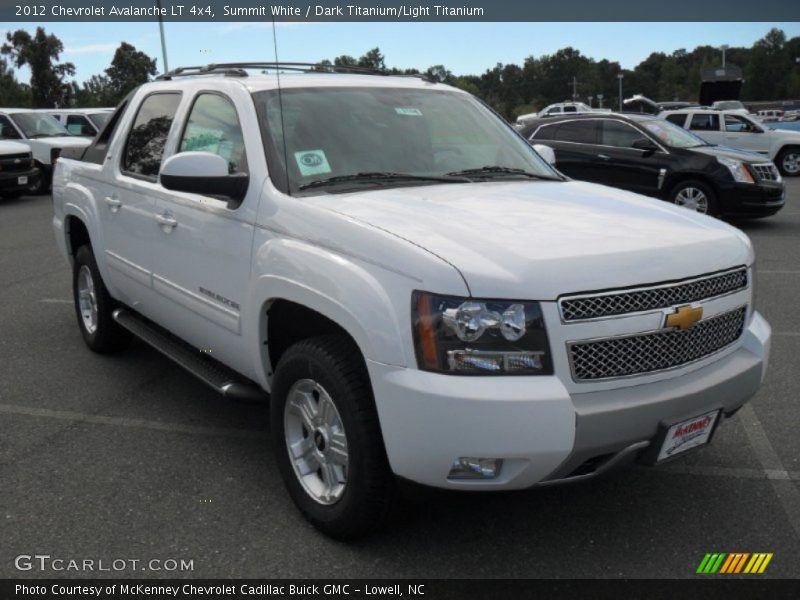 Summit White / Dark Titanium/Light Titanium 2012 Chevrolet Avalanche LT 4x4
