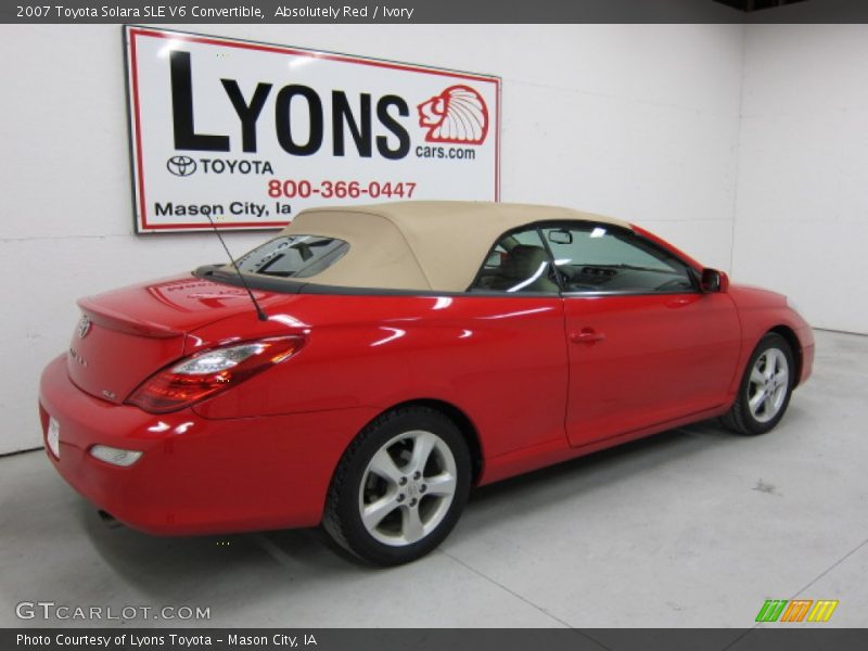 Absolutely Red / Ivory 2007 Toyota Solara SLE V6 Convertible