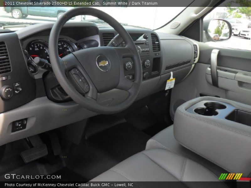 Dark Titanium Interior - 2011 Silverado 2500HD LS Extended Cab 