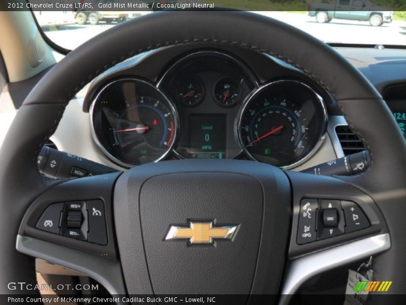 Gold Mist Metallic / Cocoa/Light Neutral 2012 Chevrolet Cruze LT/RS
