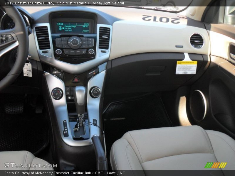 Gold Mist Metallic / Cocoa/Light Neutral 2012 Chevrolet Cruze LT/RS