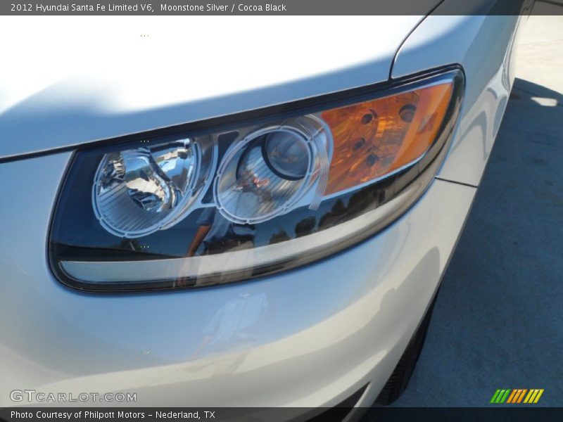 Moonstone Silver / Cocoa Black 2012 Hyundai Santa Fe Limited V6