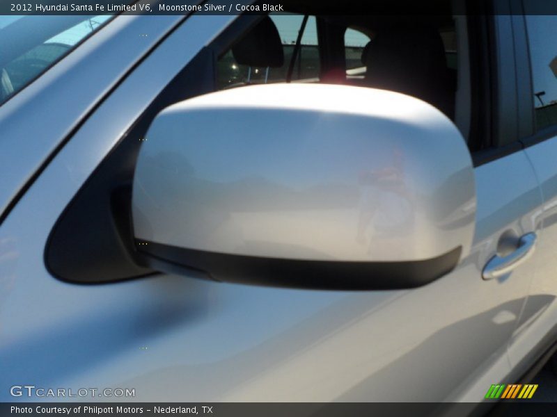 Moonstone Silver / Cocoa Black 2012 Hyundai Santa Fe Limited V6