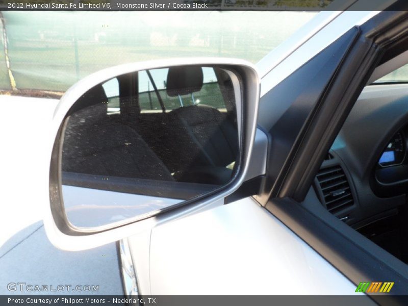 Moonstone Silver / Cocoa Black 2012 Hyundai Santa Fe Limited V6