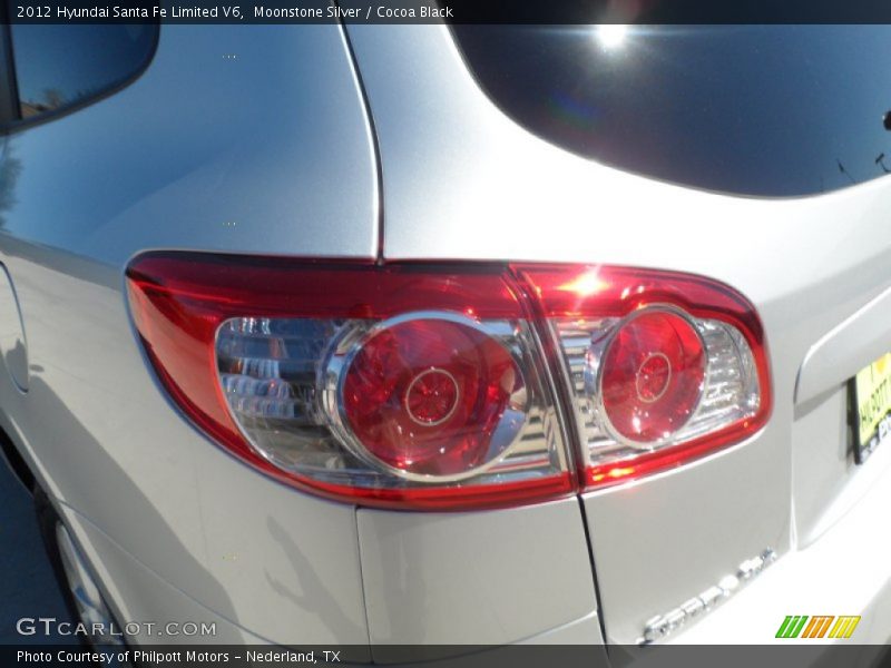 Moonstone Silver / Cocoa Black 2012 Hyundai Santa Fe Limited V6