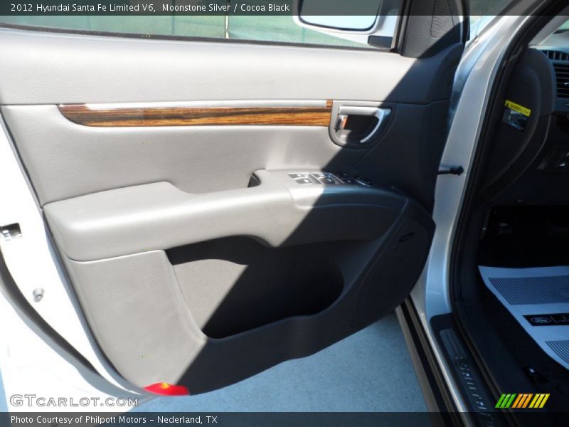 Moonstone Silver / Cocoa Black 2012 Hyundai Santa Fe Limited V6