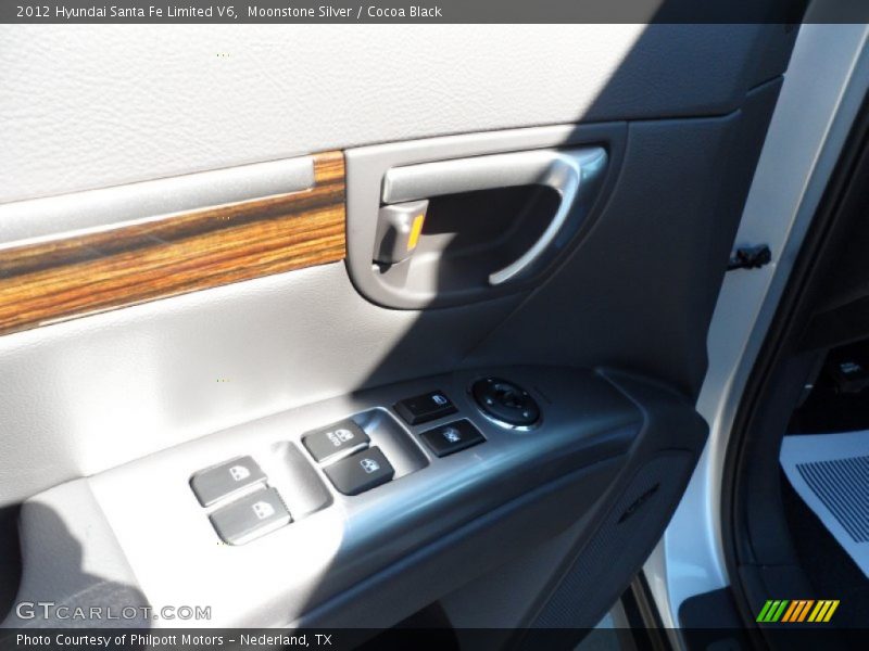 Moonstone Silver / Cocoa Black 2012 Hyundai Santa Fe Limited V6