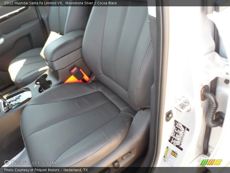 Moonstone Silver / Cocoa Black 2012 Hyundai Santa Fe Limited V6
