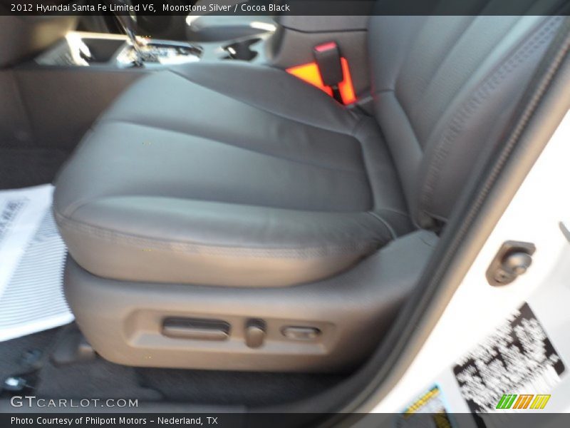 Moonstone Silver / Cocoa Black 2012 Hyundai Santa Fe Limited V6