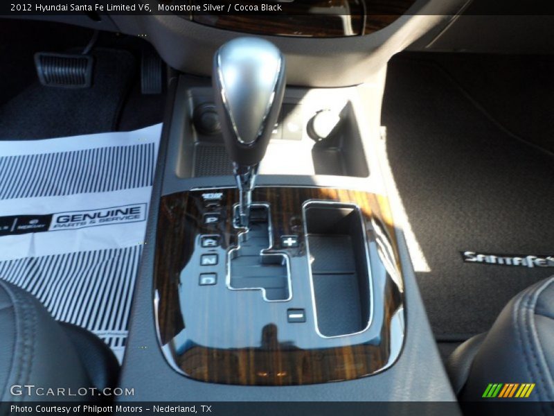 Moonstone Silver / Cocoa Black 2012 Hyundai Santa Fe Limited V6