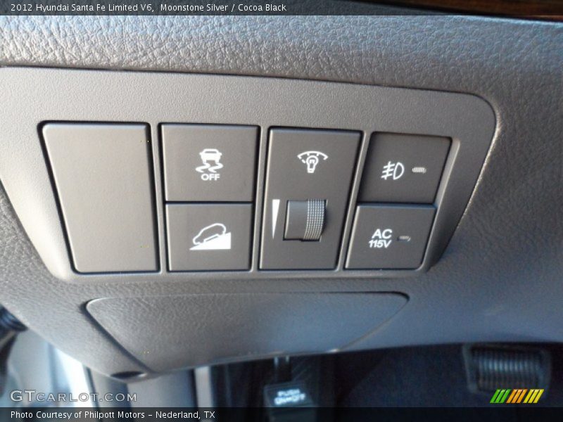 Moonstone Silver / Cocoa Black 2012 Hyundai Santa Fe Limited V6