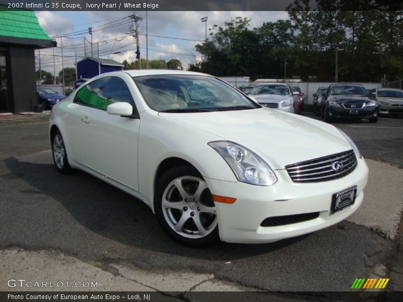 Ivory Pearl / Wheat Beige 2007 Infiniti G 35 Coupe