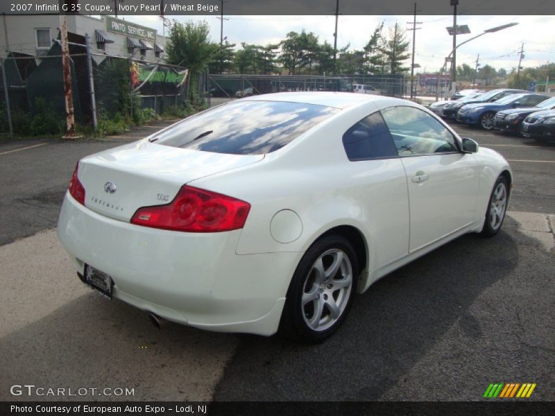 Ivory Pearl / Wheat Beige 2007 Infiniti G 35 Coupe