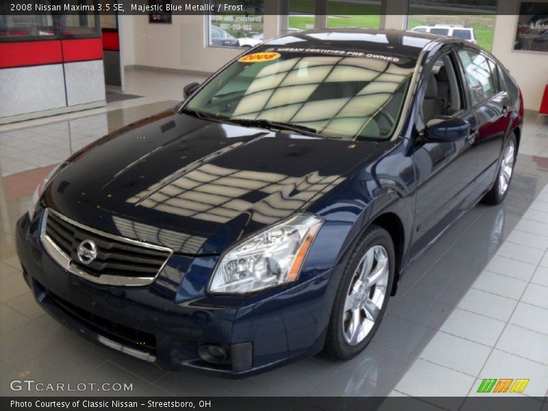 Majestic Blue Metallic / Frost 2008 Nissan Maxima 3.5 SE