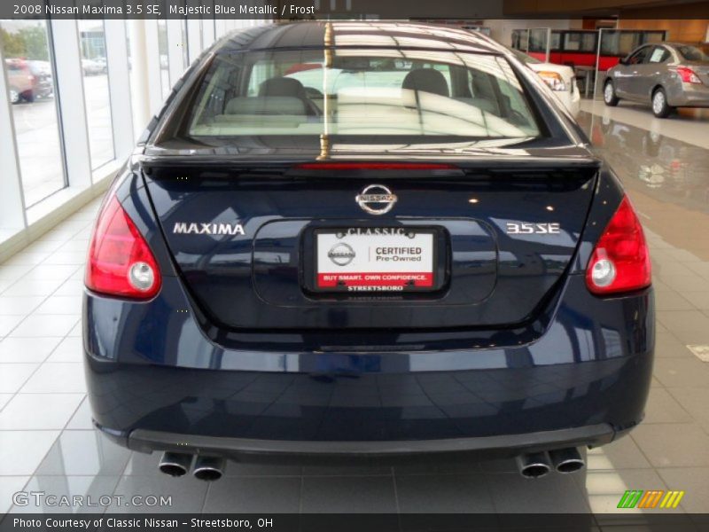 Majestic Blue Metallic / Frost 2008 Nissan Maxima 3.5 SE
