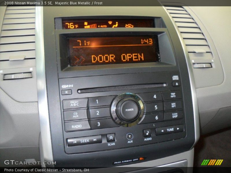 Majestic Blue Metallic / Frost 2008 Nissan Maxima 3.5 SE