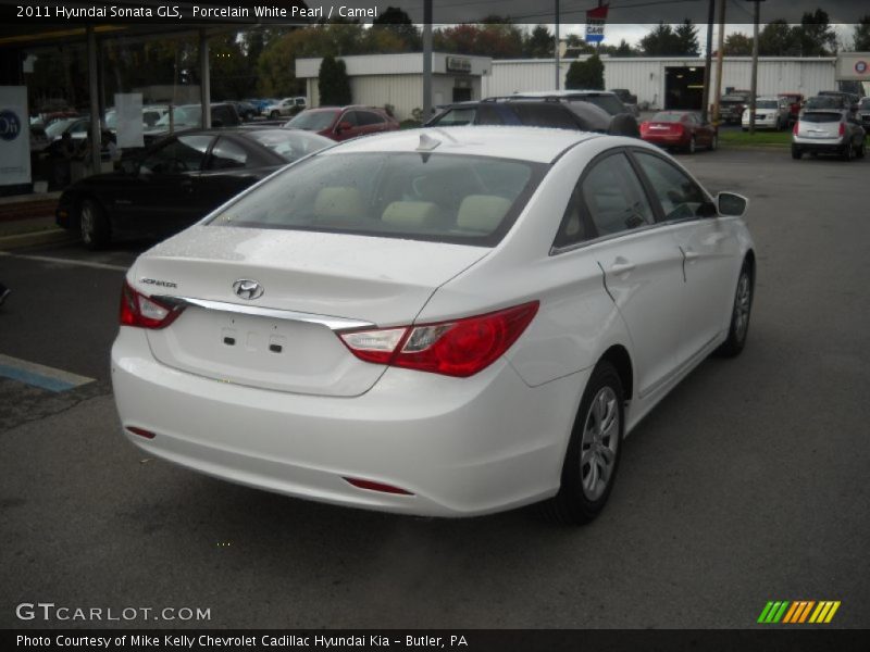 Porcelain White Pearl / Camel 2011 Hyundai Sonata GLS