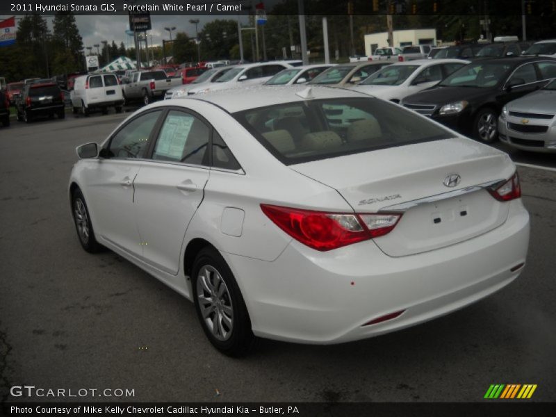 Porcelain White Pearl / Camel 2011 Hyundai Sonata GLS