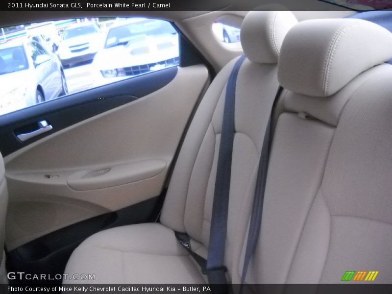 Porcelain White Pearl / Camel 2011 Hyundai Sonata GLS