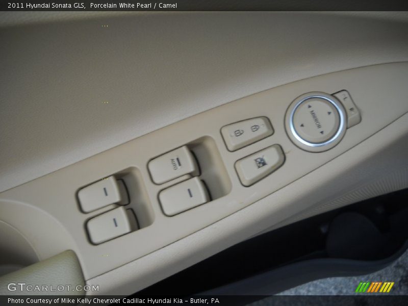 Porcelain White Pearl / Camel 2011 Hyundai Sonata GLS