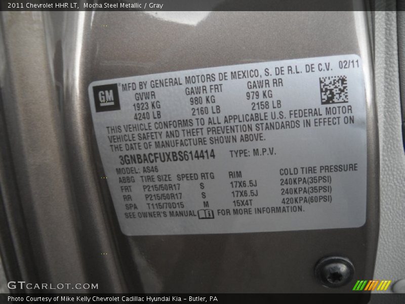 Mocha Steel Metallic / Gray 2011 Chevrolet HHR LT