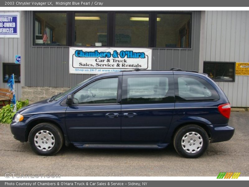 Midnight Blue Pearl / Gray 2003 Chrysler Voyager LX