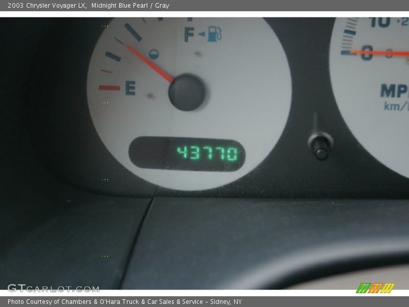 Midnight Blue Pearl / Gray 2003 Chrysler Voyager LX