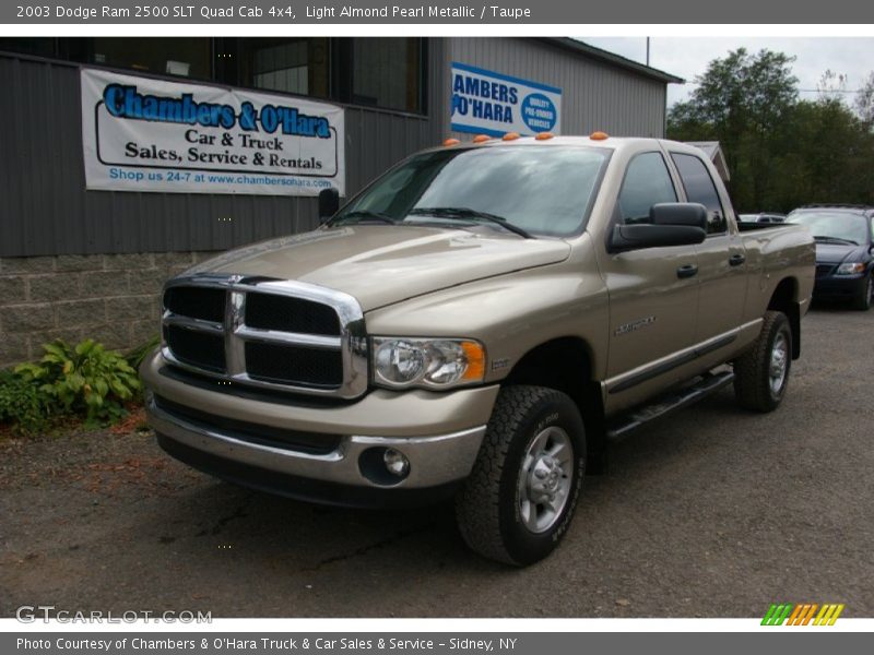 Light Almond Pearl Metallic / Taupe 2003 Dodge Ram 2500 SLT Quad Cab 4x4