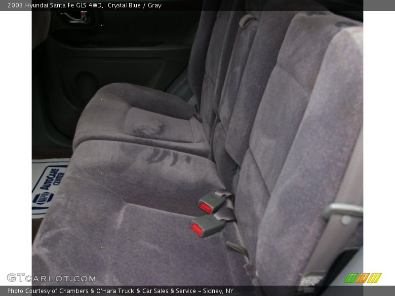 Crystal Blue / Gray 2003 Hyundai Santa Fe GLS 4WD