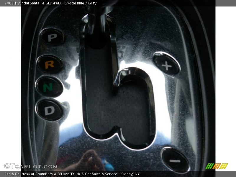 Crystal Blue / Gray 2003 Hyundai Santa Fe GLS 4WD