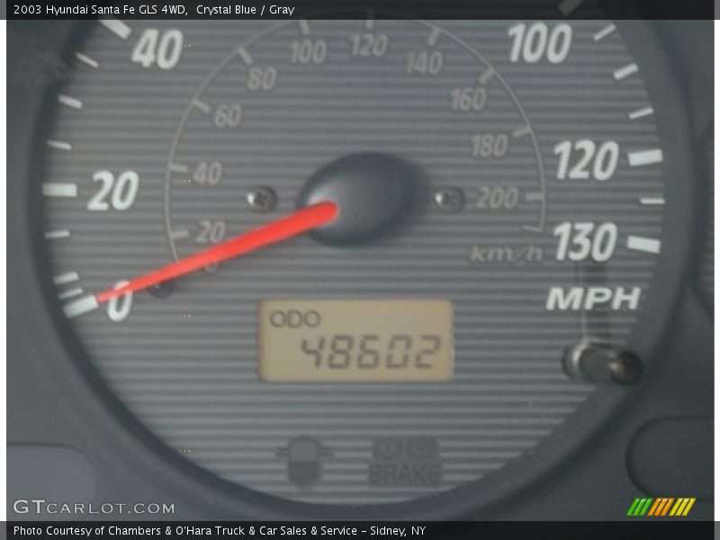 Crystal Blue / Gray 2003 Hyundai Santa Fe GLS 4WD