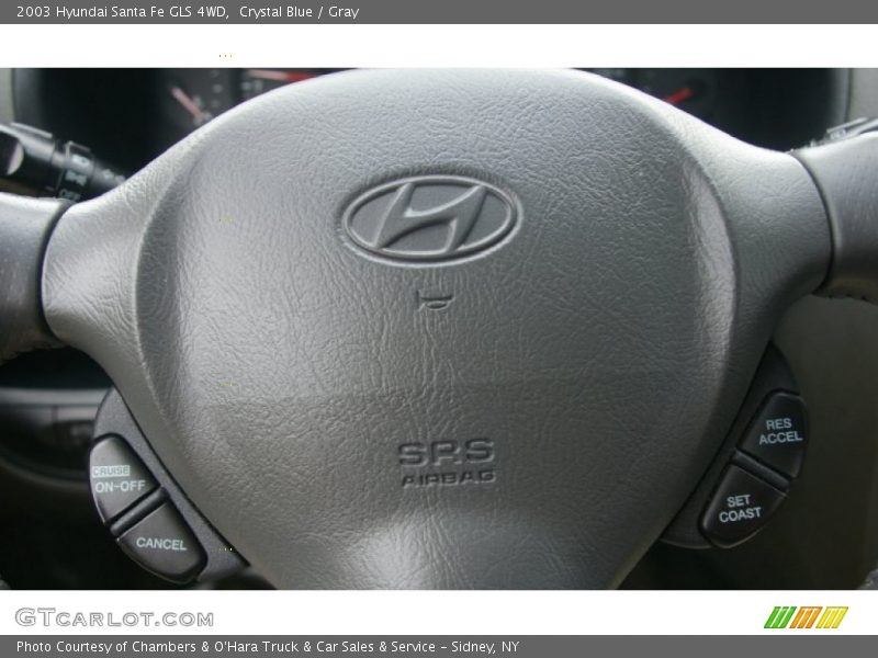 Crystal Blue / Gray 2003 Hyundai Santa Fe GLS 4WD