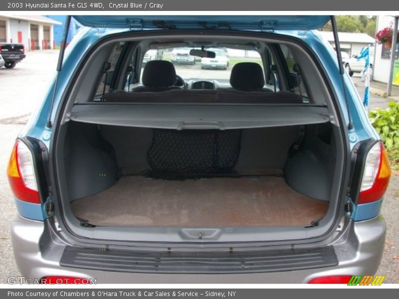 Crystal Blue / Gray 2003 Hyundai Santa Fe GLS 4WD